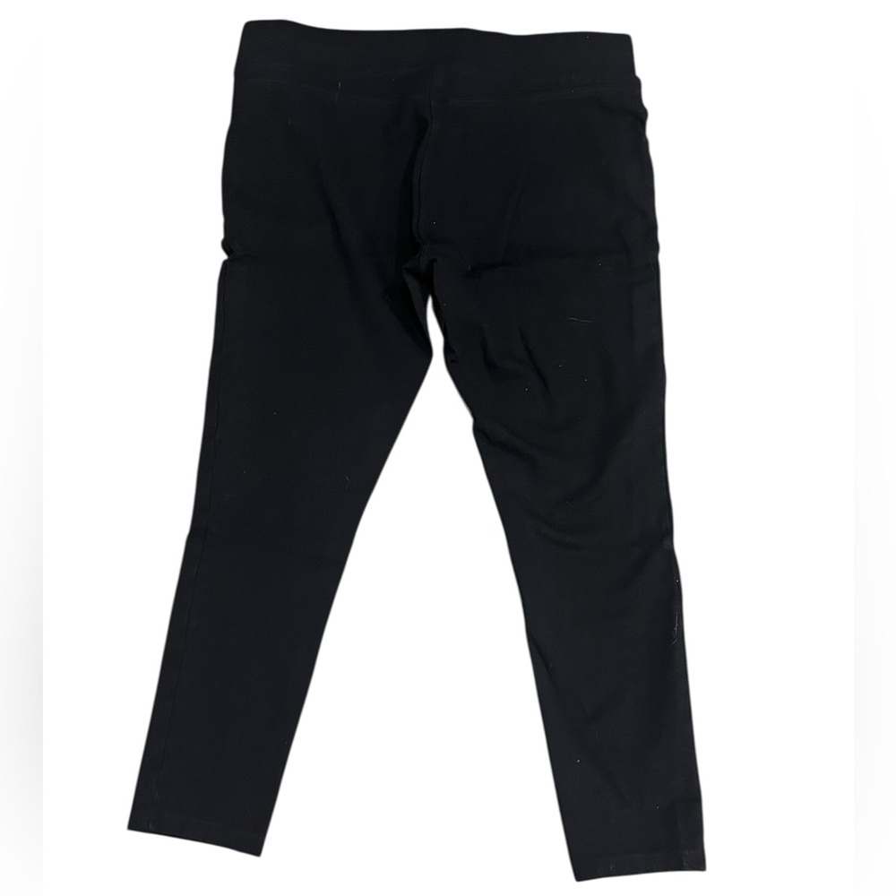 Loft Black Ponte Stretch Pull On Straight Ankle Pants - Size Large - Picture 6 of 15